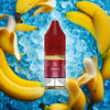 RandM Tornado Pro Banana Ice Vape Liquid mit Banane und Ice Aromen im Hintergrund
