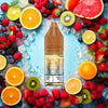 RandM Tornado Pro Liquid Berry Lemonade Vape Liquid mit Beerenmix und Zitrone Aromen im Hintergrund