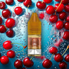 RandM Tornado Pro Liquid Fizzy Cherry Vape Liquid mit spritziger Kirsche Aromen im Hintergrund