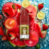 RandM Tornado Pro Liquid Strawberry Watermelon Lemonade Vape Liquid mit Erdbeere Wassermelone Zitrone im Hintergrund